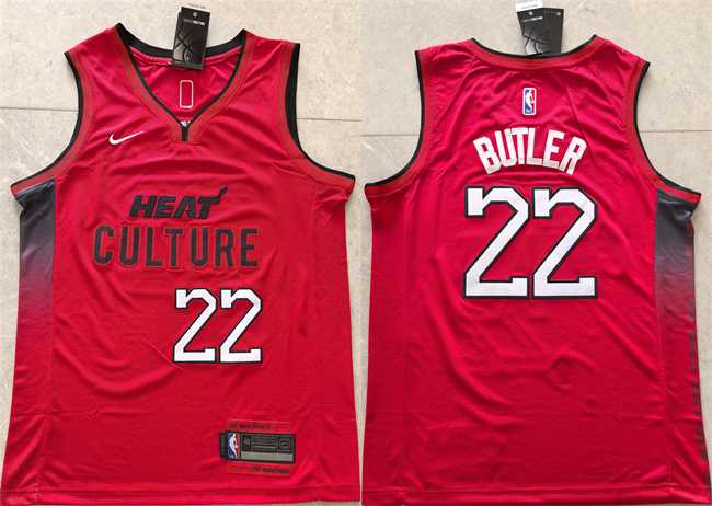 Men's Miami Heat #22 Jimmy Butler Red 2024 City Edition Stitched Basketball Jersey,We sell and wholesale Men's Miami Heat #22 Jimmy Butler Red 2024 City Edition Stitched Basketball Jersey on line form chian!